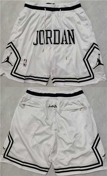 Men%27s Michael Jordan White Shorts->nba shorts->NBA Jersey